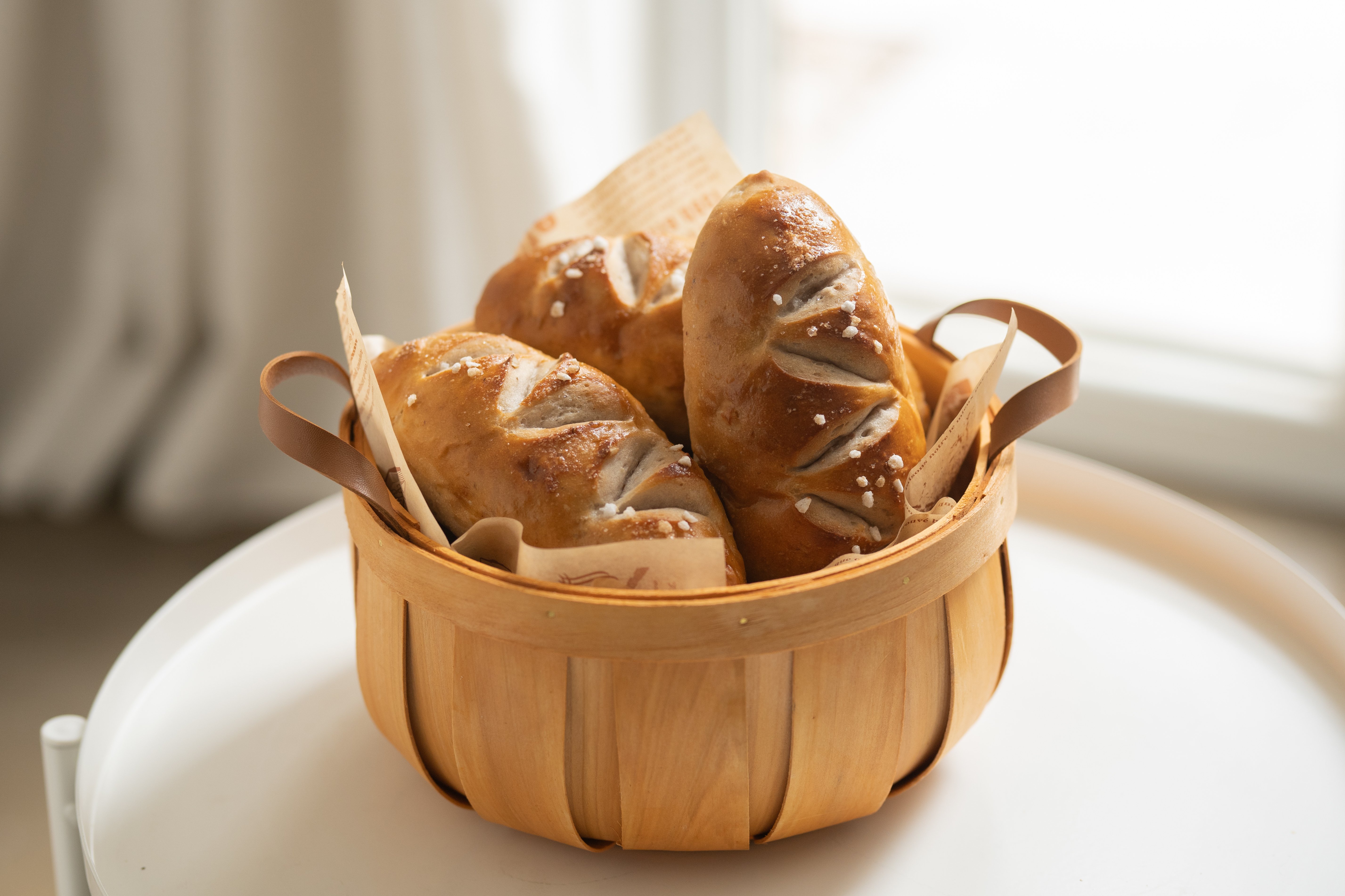 Brown Bread on Brown Wooden Bowl